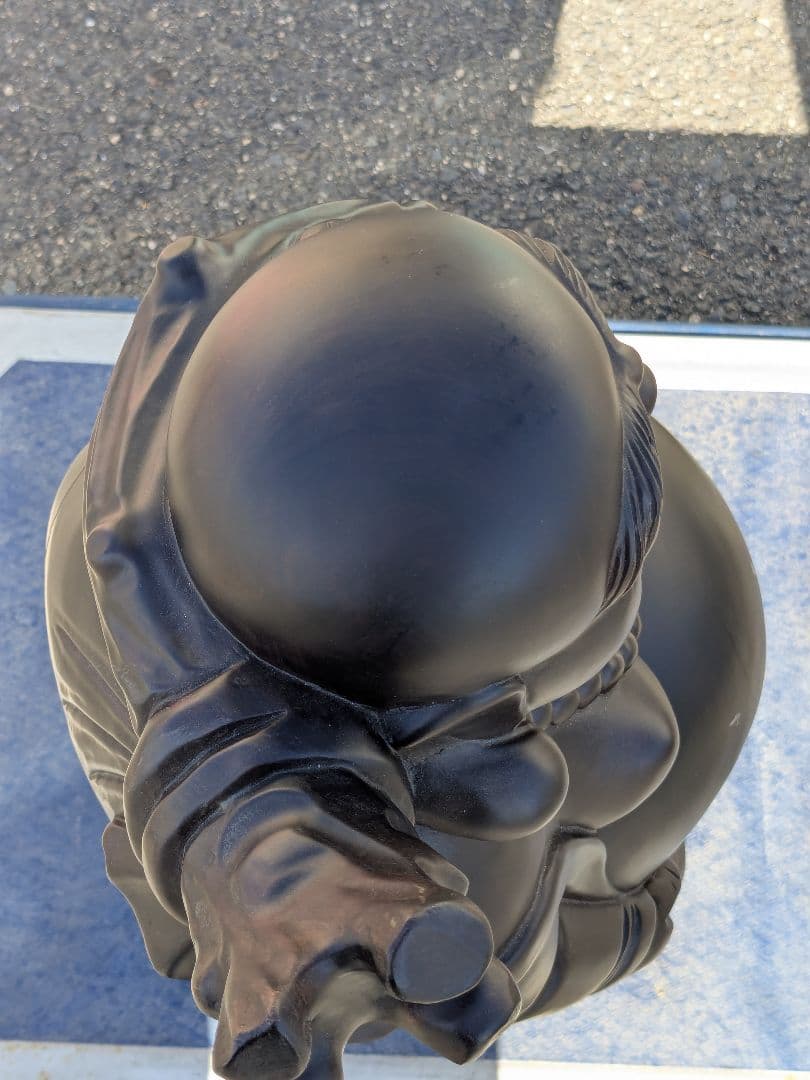 黒檀 布袋尊 彫刻 置物 オブジェ