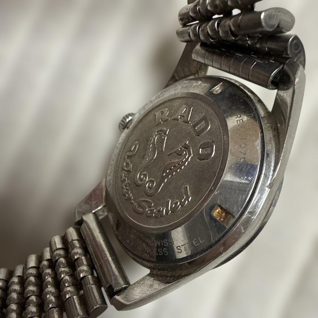 【稼動品】RADO 自動巻き時計 シルバー　GOLDEN HORSE