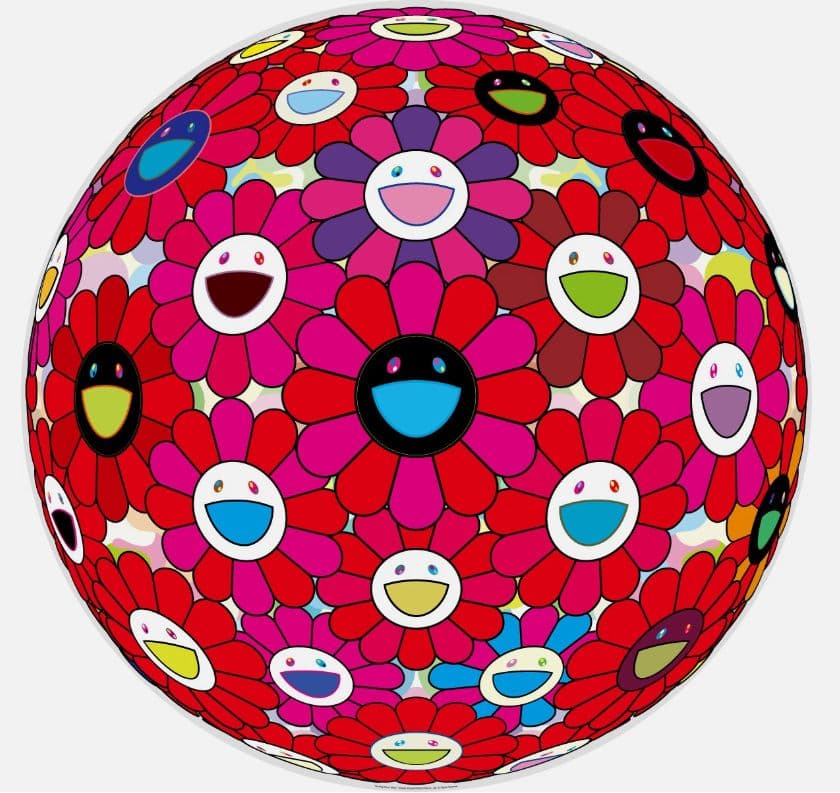 直筆サイン入り 燃え滾る血潮 村上隆 版画