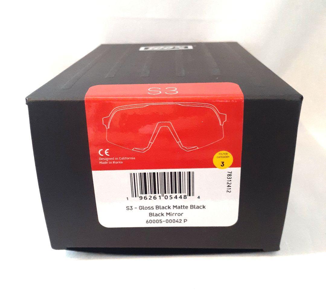 新モデル 100% S3 マットグロスブラック ワンハンドレッド