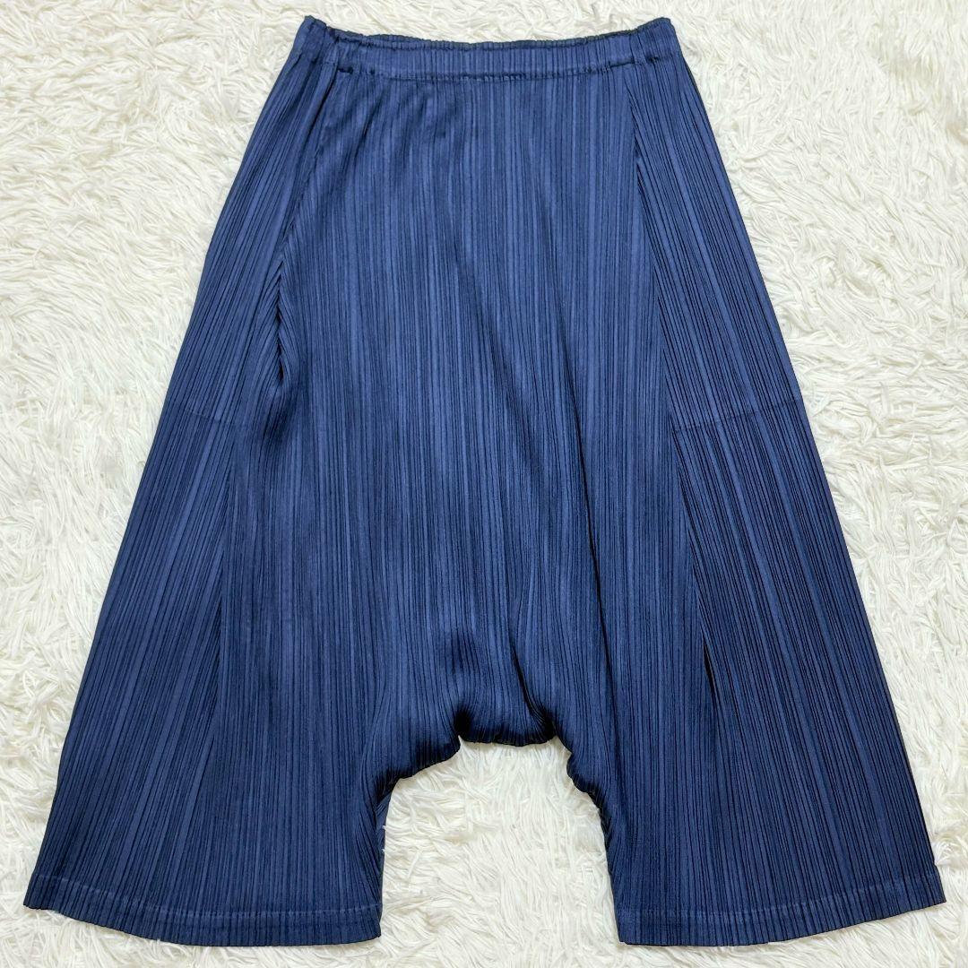 ✨極美品✨ 希少 プリーツプリーズ イッセイミヤケ サルエルパンツ ネイビー
