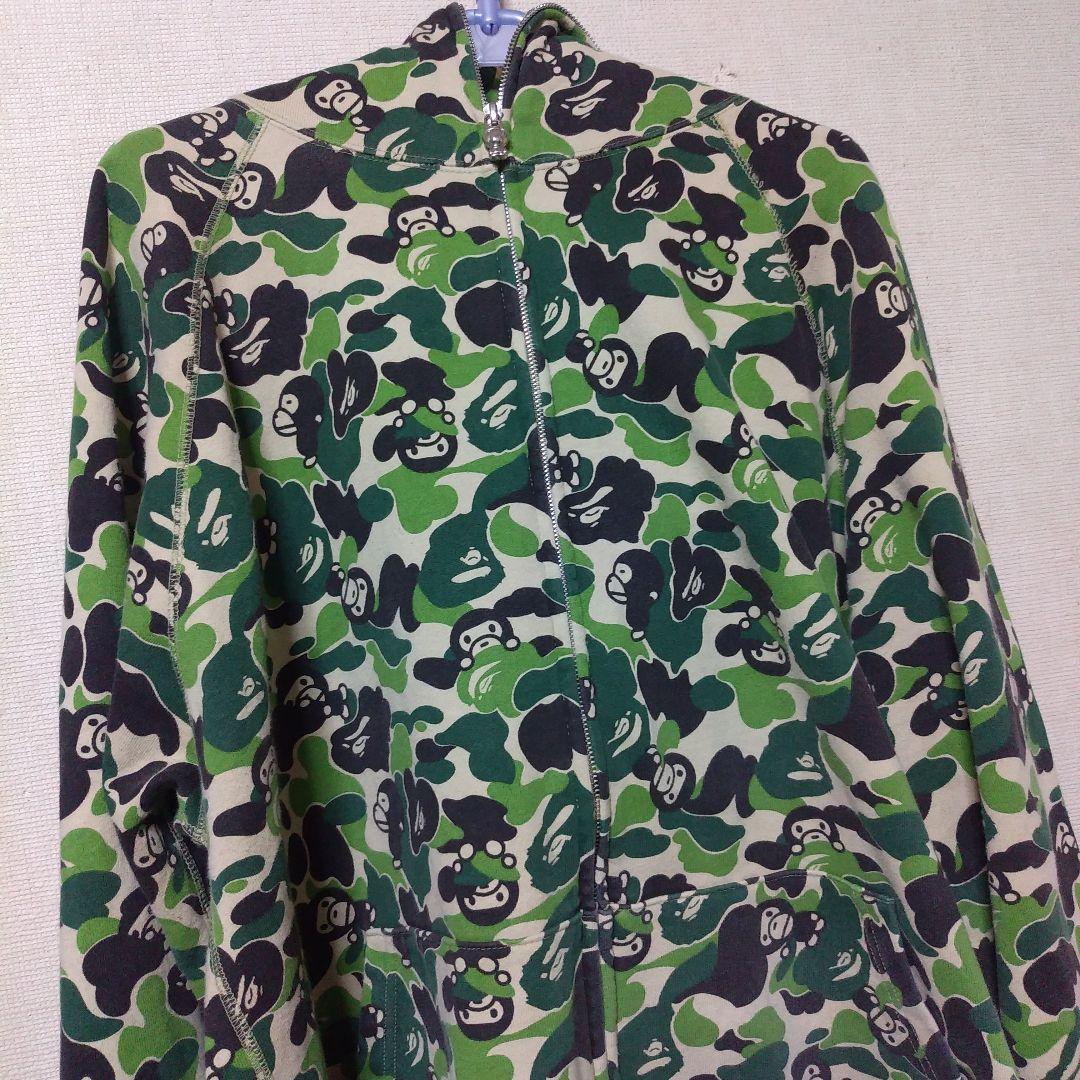 A BATHING APE 00s マイロ カモ パーカー BABY MILO