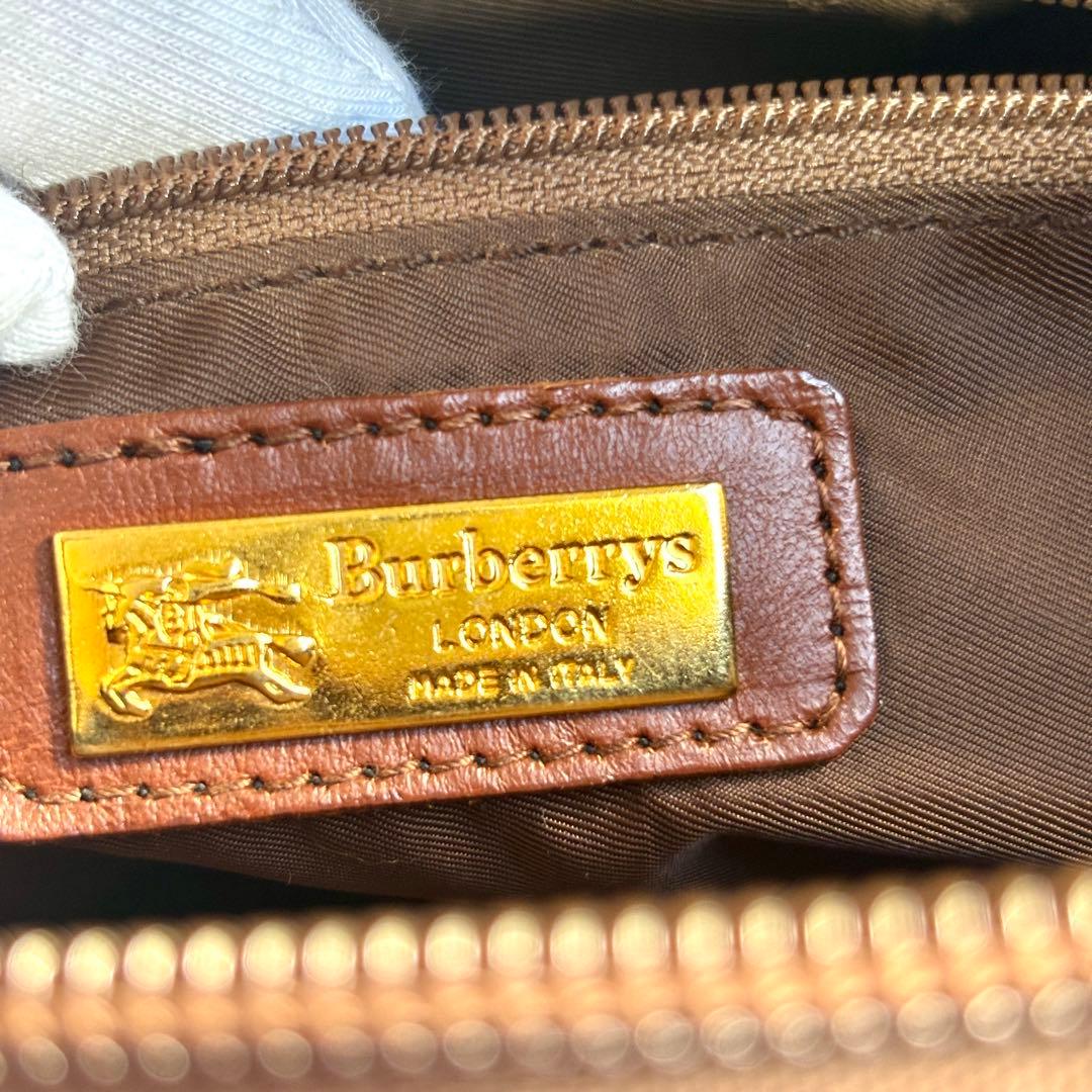 バーバリーズ ノバチェック 2WAY ハンドバッグ ショルダー PVC レザー