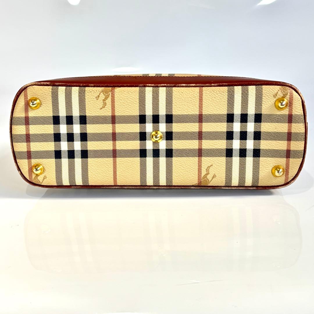 バーバリーズ ノバチェック 2WAY ハンドバッグ ショルダー PVC レザー