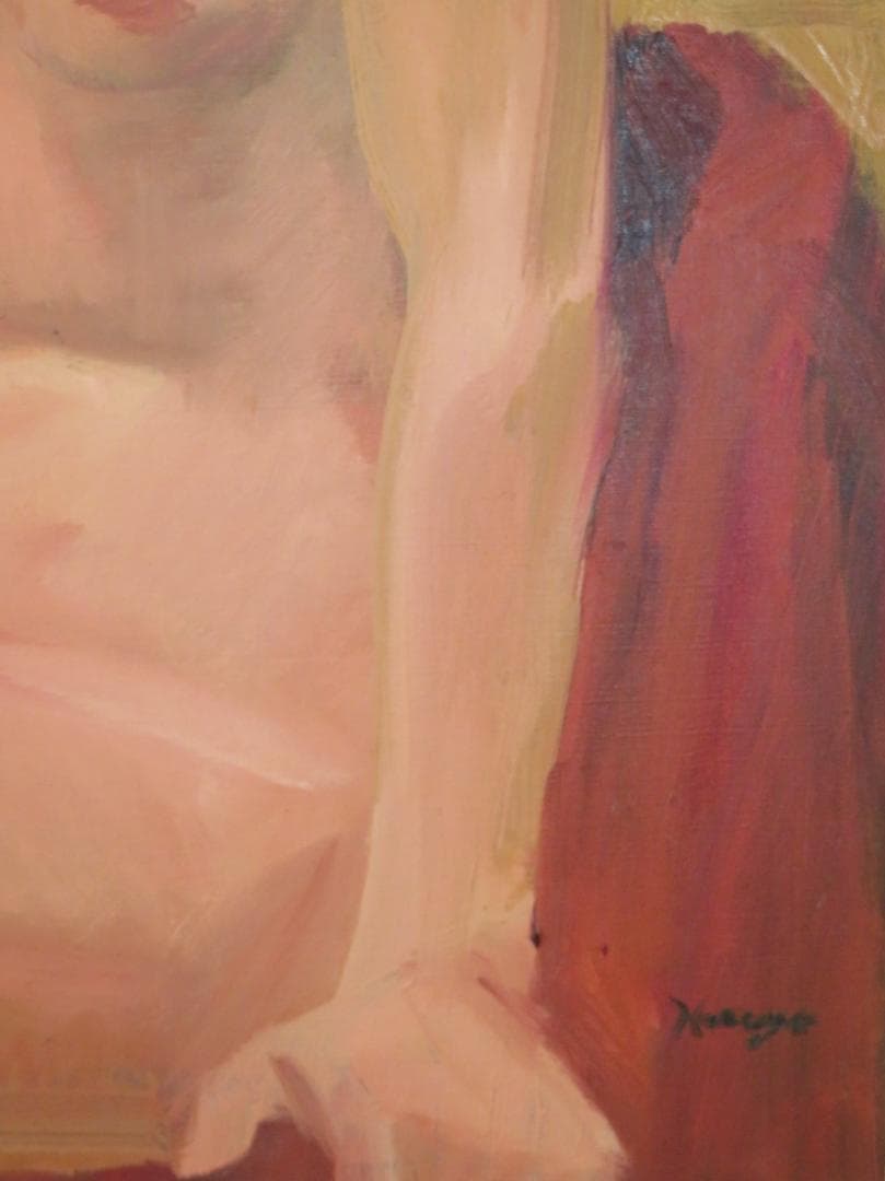 ◆　作者不詳　「裸婦」　油彩　F10号　◆