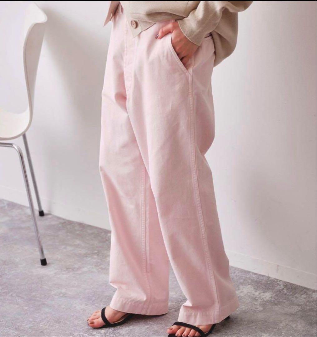 Spick & Span Higuchi×S チノワイドパンツ ピンク38