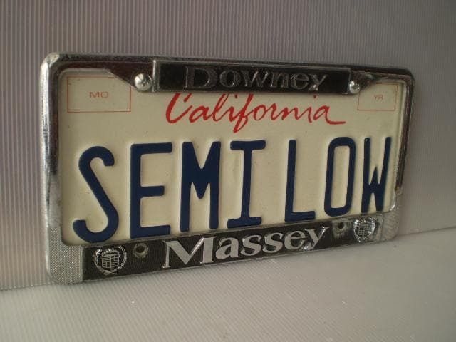SEMI LOW'カルフォルニアライセンスプレートOld Used'