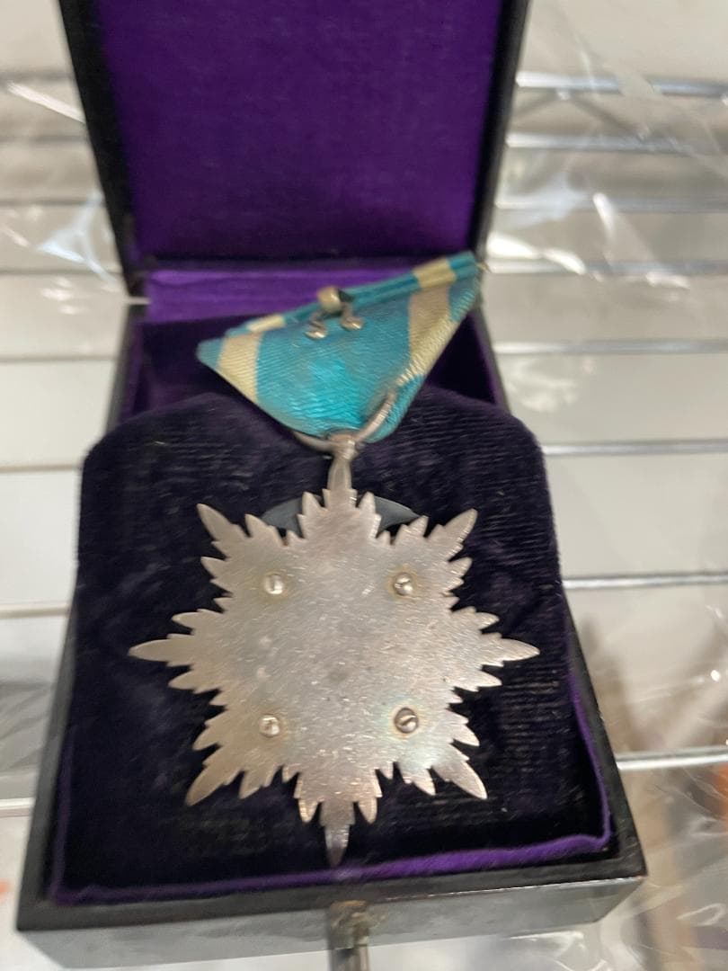 明治期 功五級金鵄章 旧日本軍 勲章 略綬 共箱付き 美品