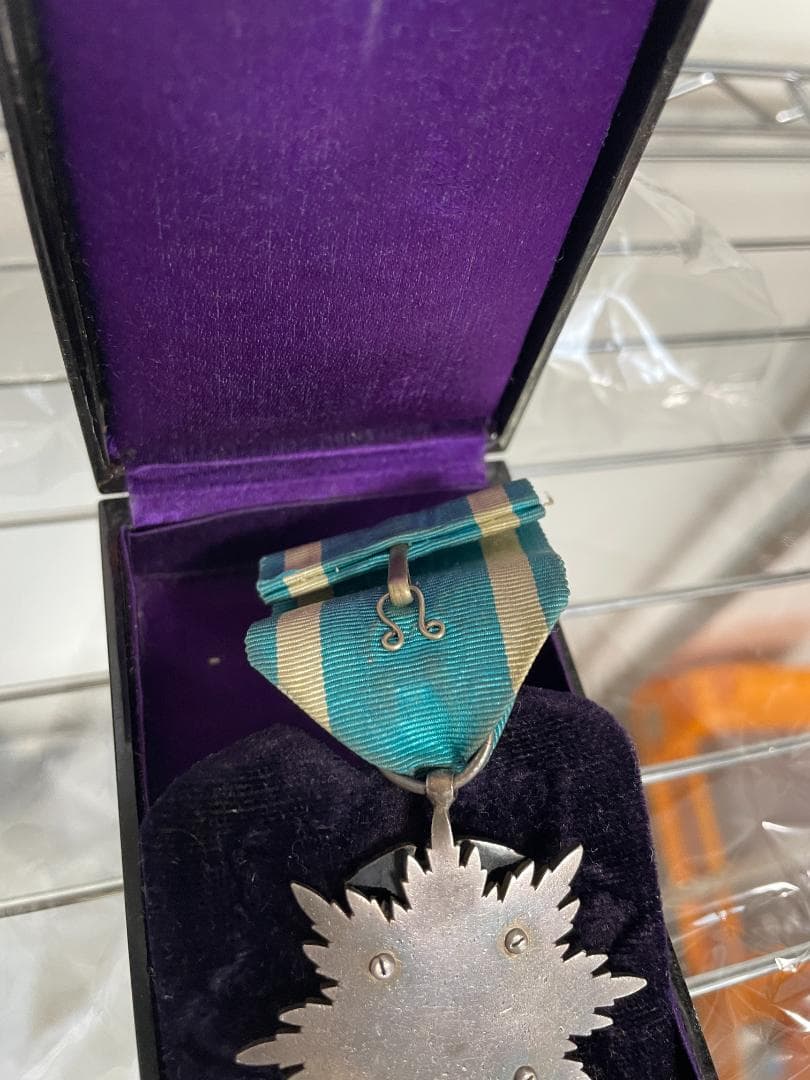 明治期 功五級金鵄章 旧日本軍 勲章 略綬 共箱付き 美品