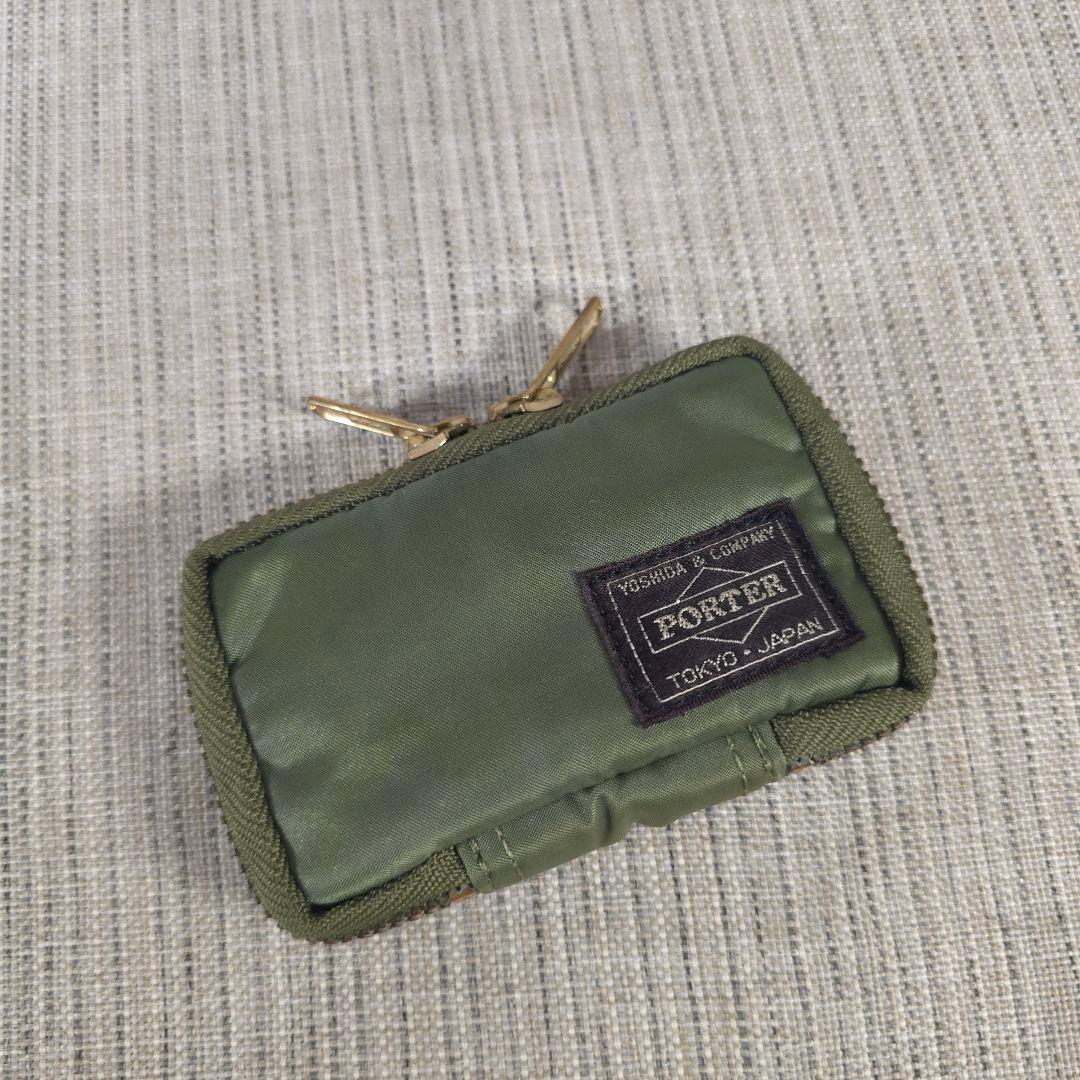 廃盤　人気色　PORTER　ポーター　タンカー　6連　キーケース　セージグリーン