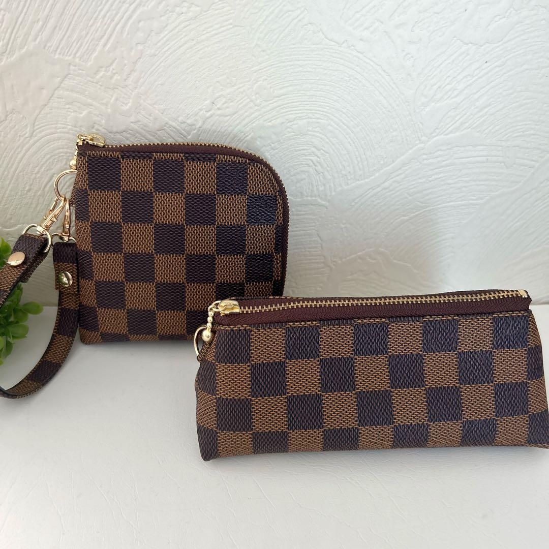 いっちゃんページ　ハンドメイド　市松模様　バッグ　ポーチ