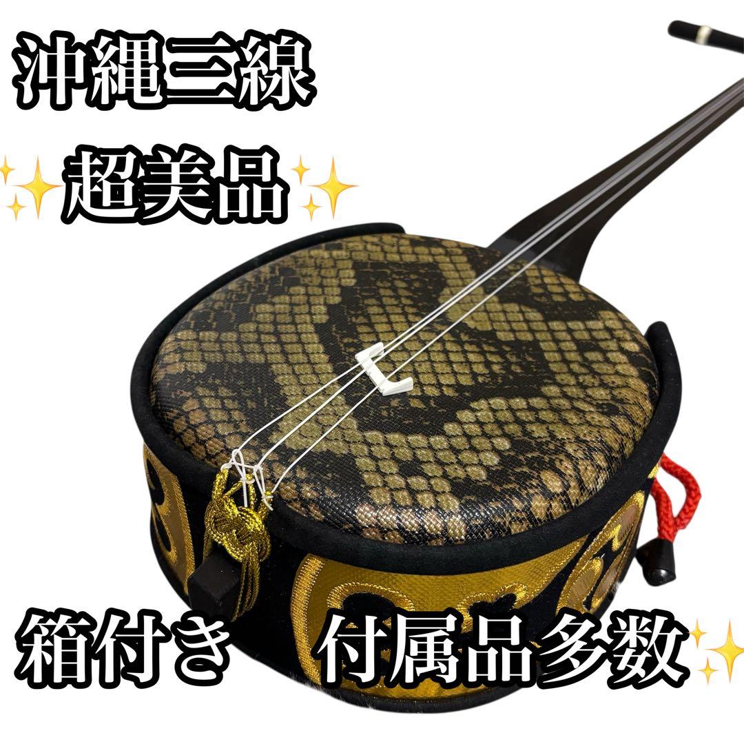 ✨️美品✨️沖縄三線　工四合　初心者　入門者　ソフトケース　合皮