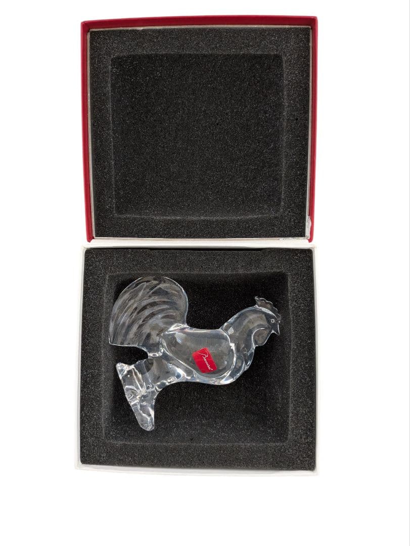 Baccaratバカラ クリスタルガラス とりの置物 箱付き
