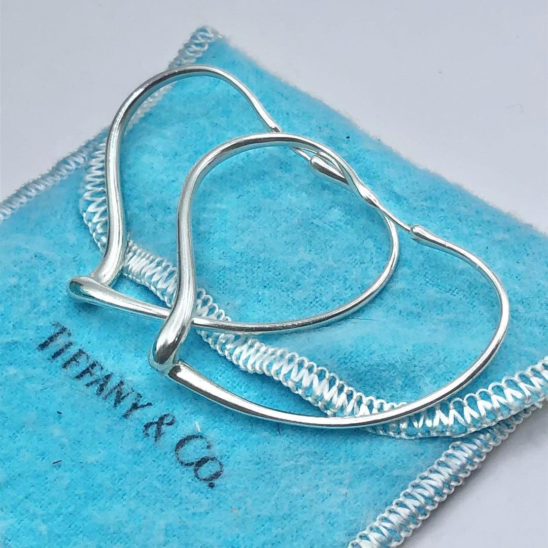 【在庫処分セール】ティファニー オープンハート フープ ピアス Mサイズ 925