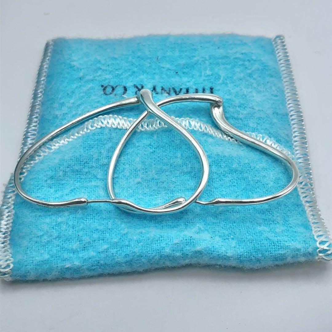 【在庫処分セール】ティファニー オープンハート フープ ピアス Mサイズ 925