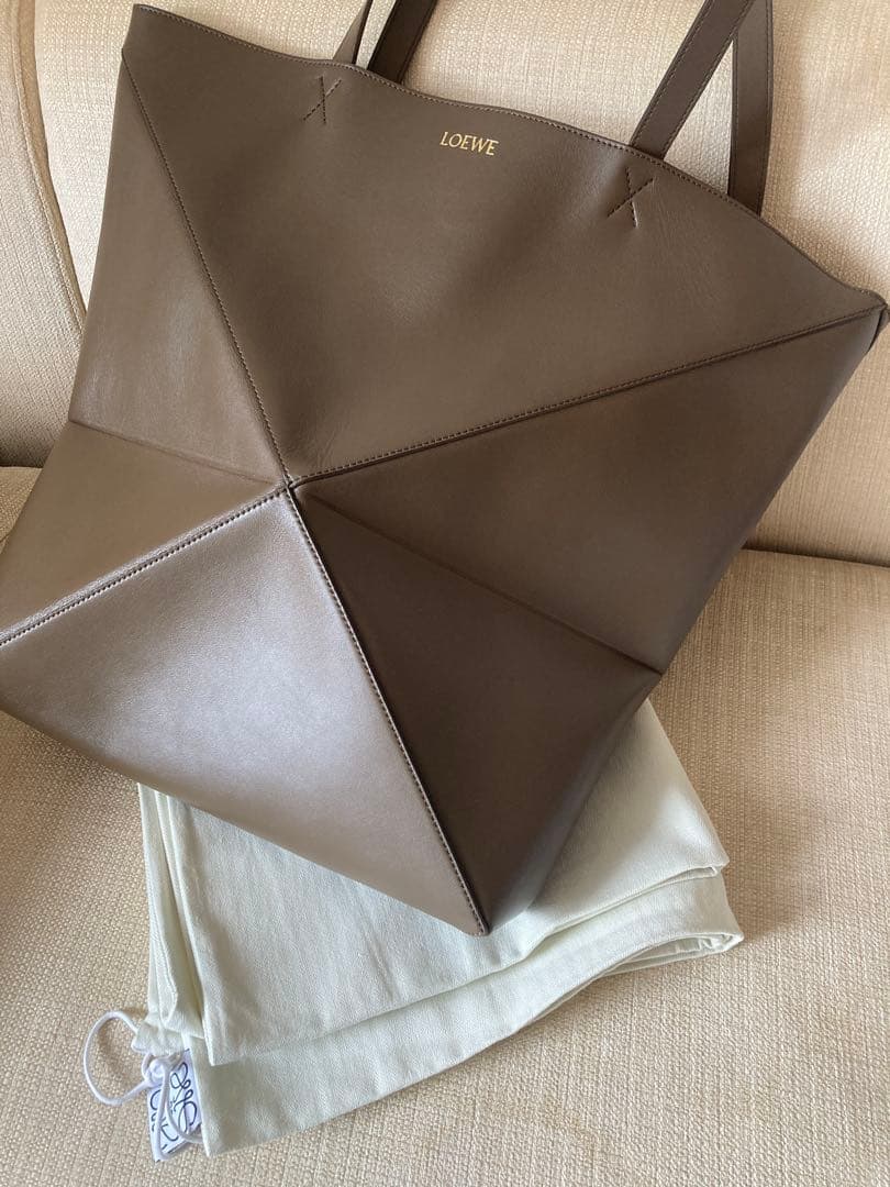 LOEWE ロエベ　パズルトートバッグ　ラージ　カーキ　ブラウン　ダークグリーン