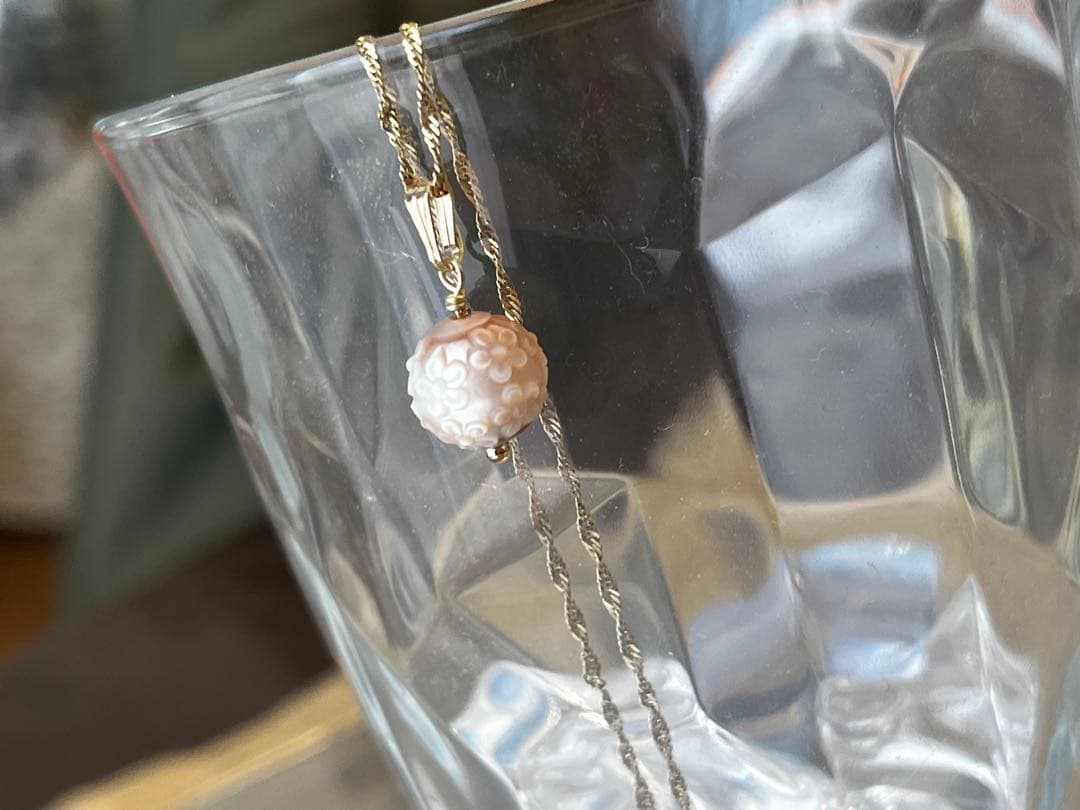 cocoです レア 14kgfあこや真珠フラワーカービングPT