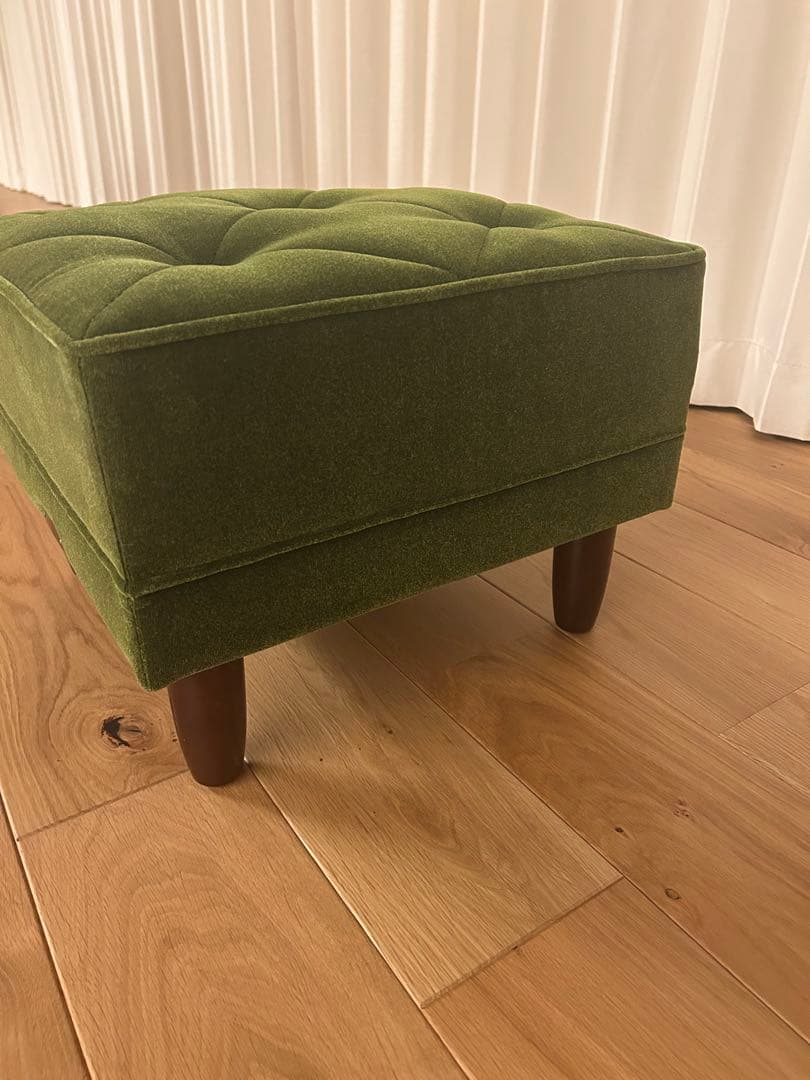 超美品　KARIMOKU60 カリモク　オットマン モケットグリーン