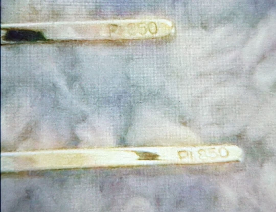 プラチナ PT850 ピアス　ツツミ　アメリカンピアス　チェーンピアス