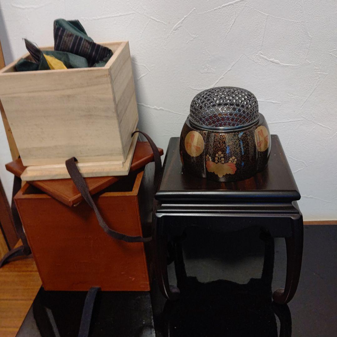 香道具 火取り香炉 高台寺蒔絵 銀火屋