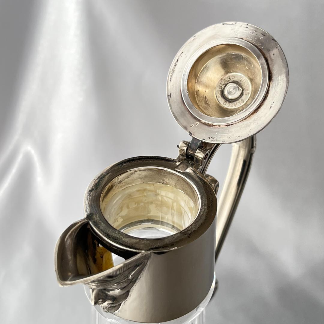 【英国】 バッカスのワインデキャンタ （大） 【シルバープレート/ガラス】