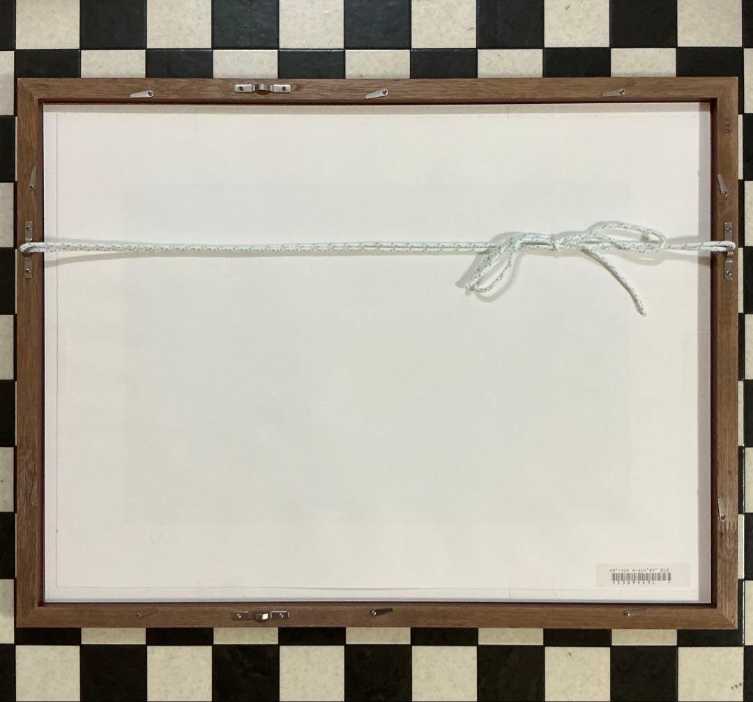 絵画、版画、リトグラフ、織田義郎、ドイツ、ハレンベルク、木組の家、街並み、風景画