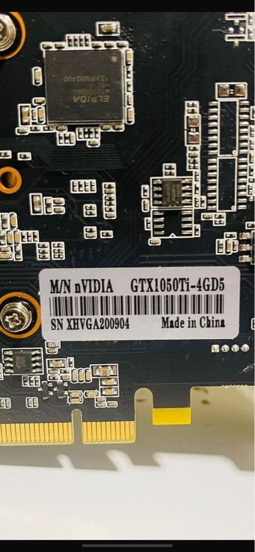 デュアルファン グラフィックボードGTX1050Ti-4GD5