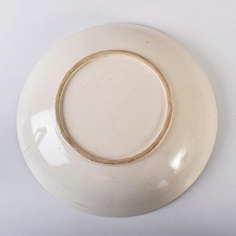 九谷焼　古九谷　色絵　海老文　大皿　飾皿　直径約36㎝　時代箱付　VR8142C