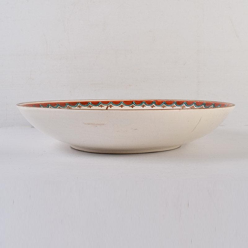 九谷焼　古九谷　色絵　海老文　大皿　飾皿　直径約36㎝　時代箱付　VR8142C