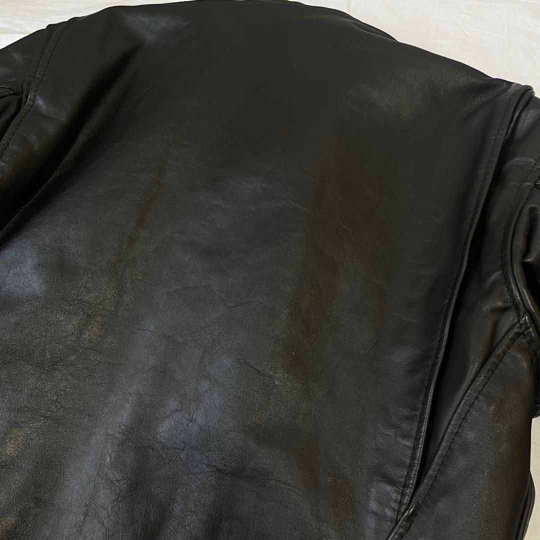 Shott ショット シングルライダースジャケット 茶　38 レザージャケット