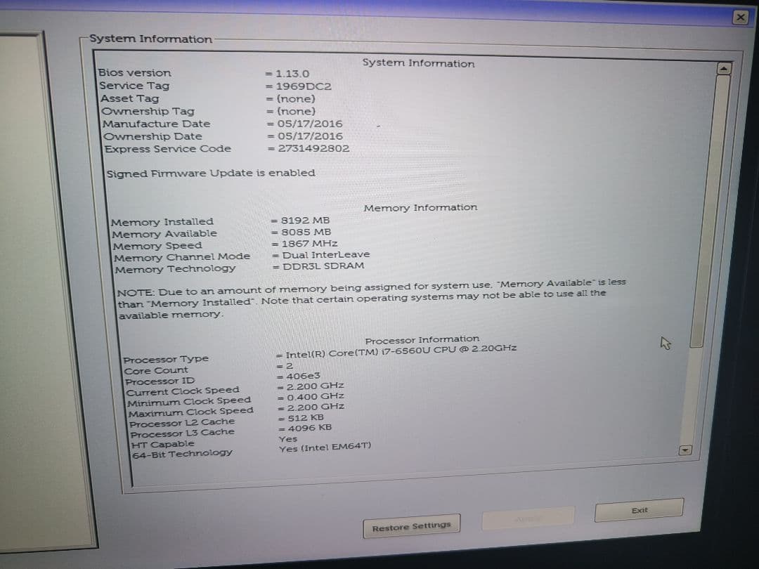 DELL XPS 9350 i7-6560U 8GB 4Kタッチパネル