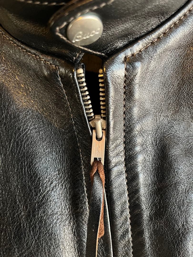 【擦れナシ】Buco ブラック レザー シングルライダースジャケット 38