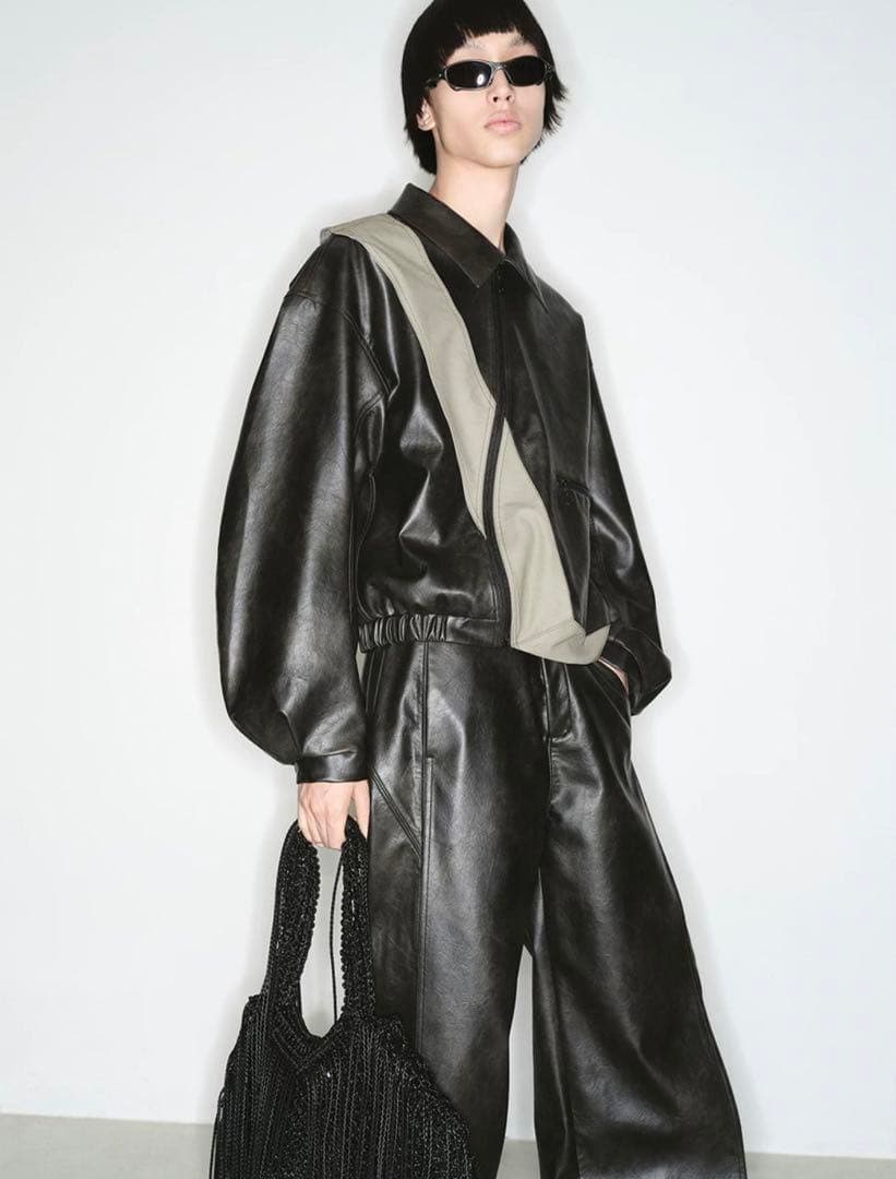 NUTEMPEROR フェイクレザージャケット