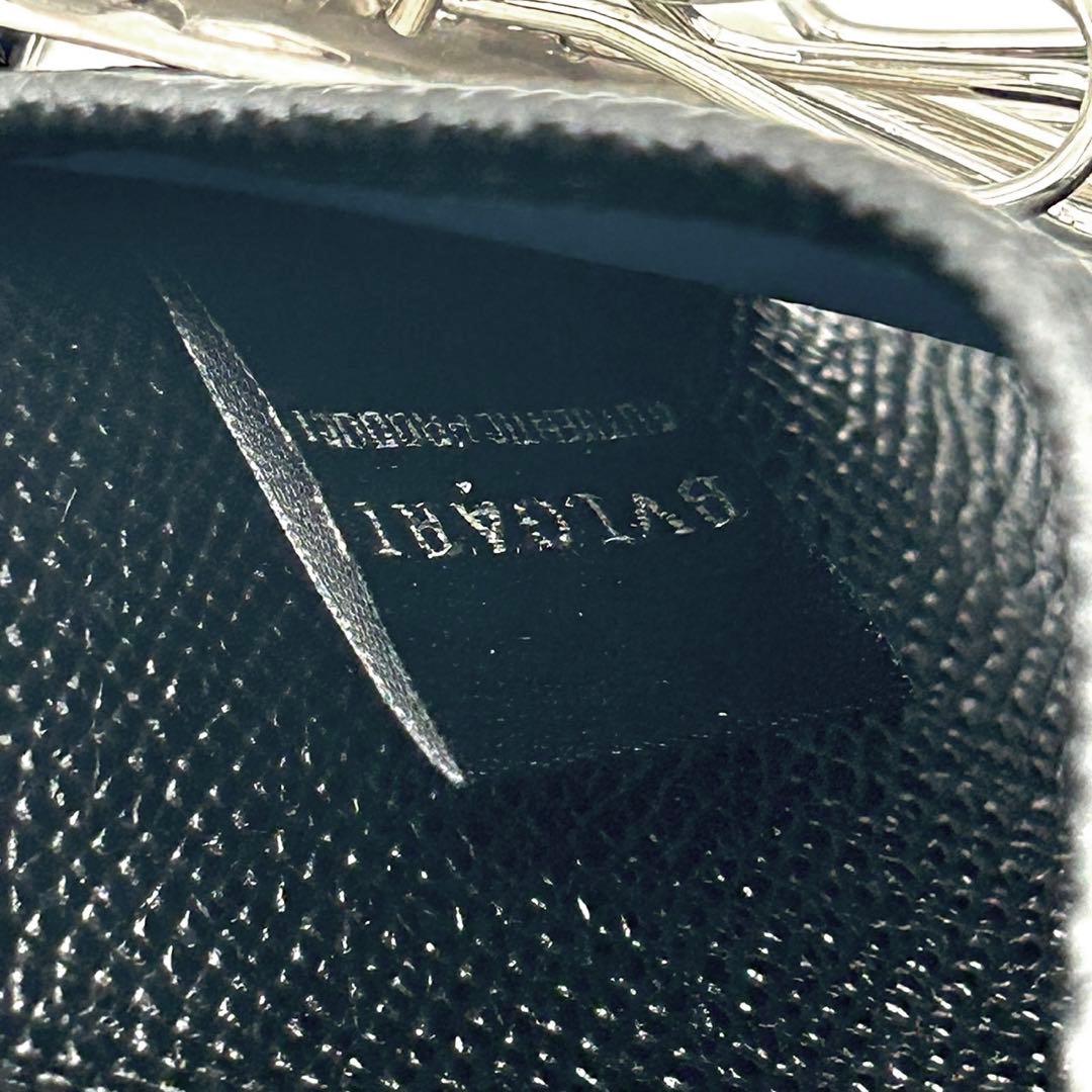 未使用 BVLGARI メンズ 6連 レザーキーケース ブラック キーホルダー