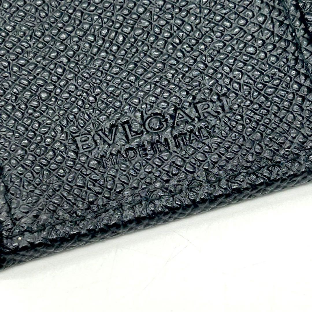 未使用 BVLGARI メンズ 6連 レザーキーケース ブラック キーホルダー