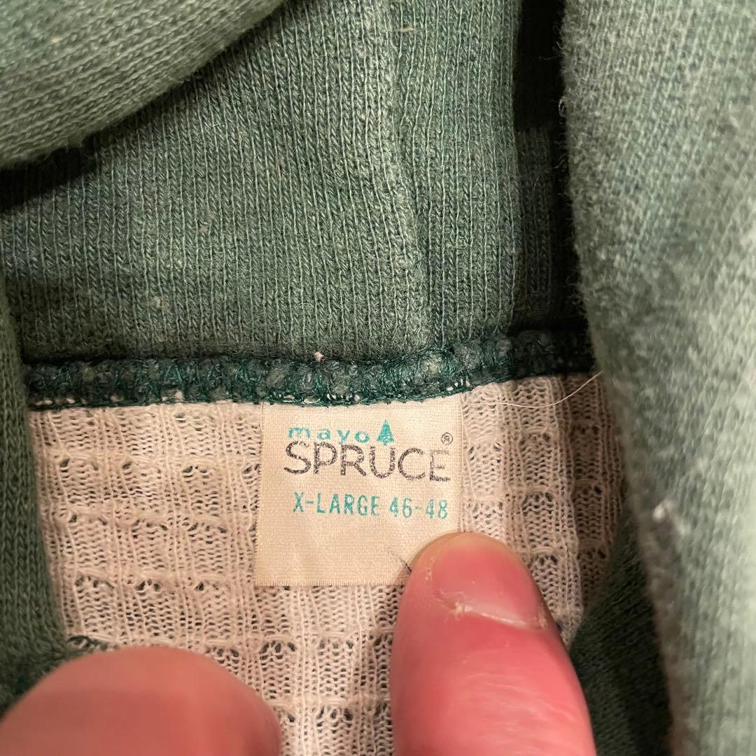 貴重　spruce フェード　グリーン　ジップパーカーXL