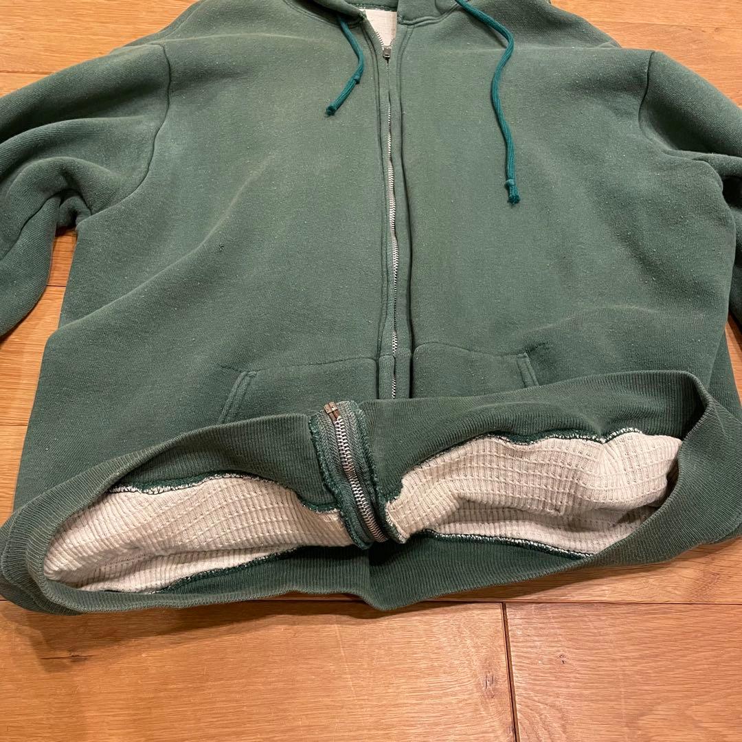 貴重　spruce フェード　グリーン　ジップパーカーXL