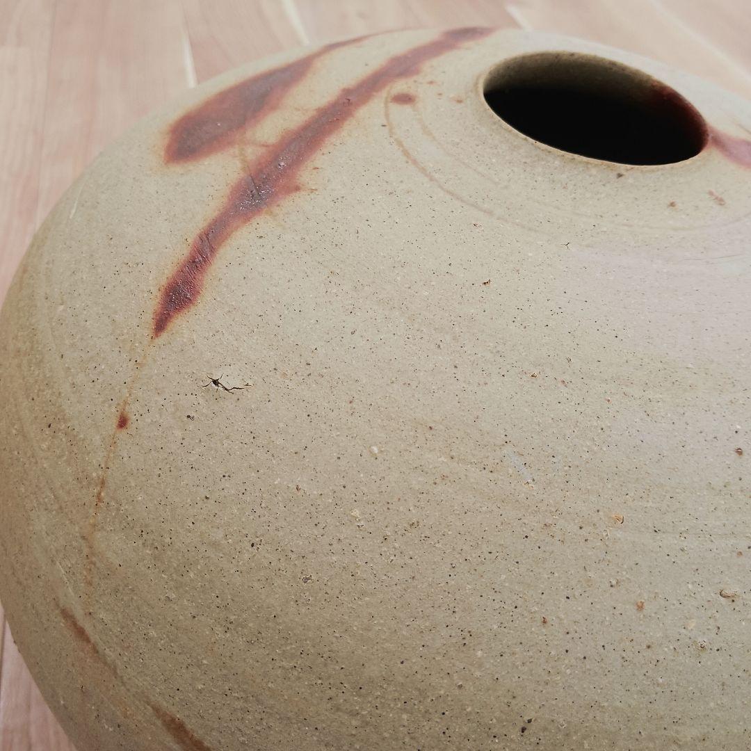 専用 Y2917 人間国宝 伊勢崎淳 備前焼 大壷 35㎝ 飾壷 共箱