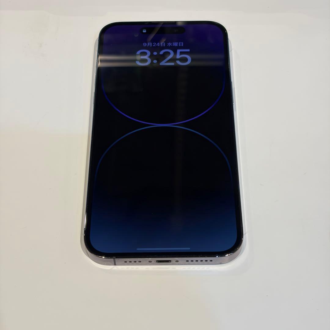 SIMフリー iPhone 14 Pro Max 256GBパープル　背面割れ