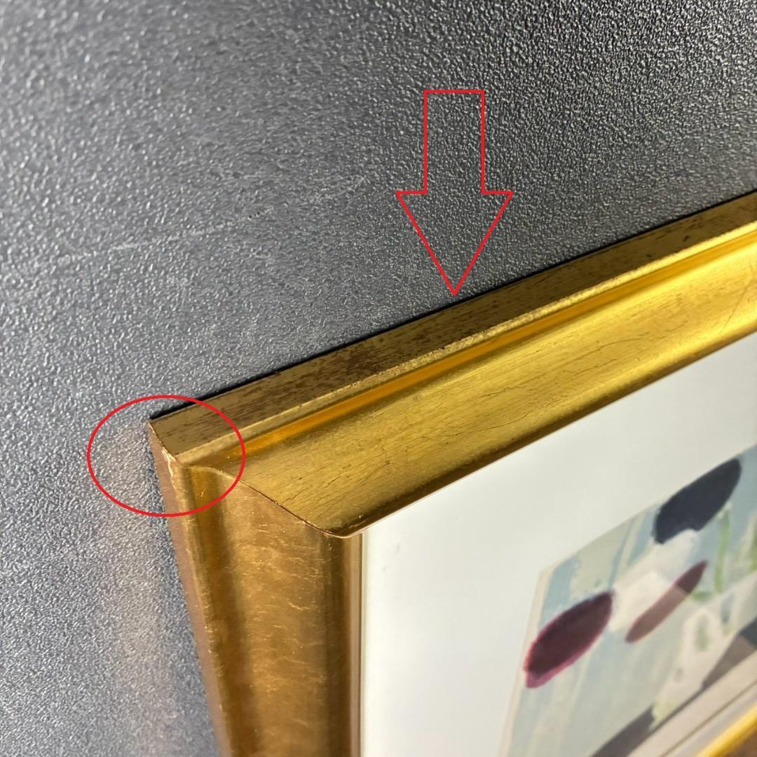 ベルナール・カトラン「青い背景のアネモネ」リトグラフ 直筆サイン入り 1992年