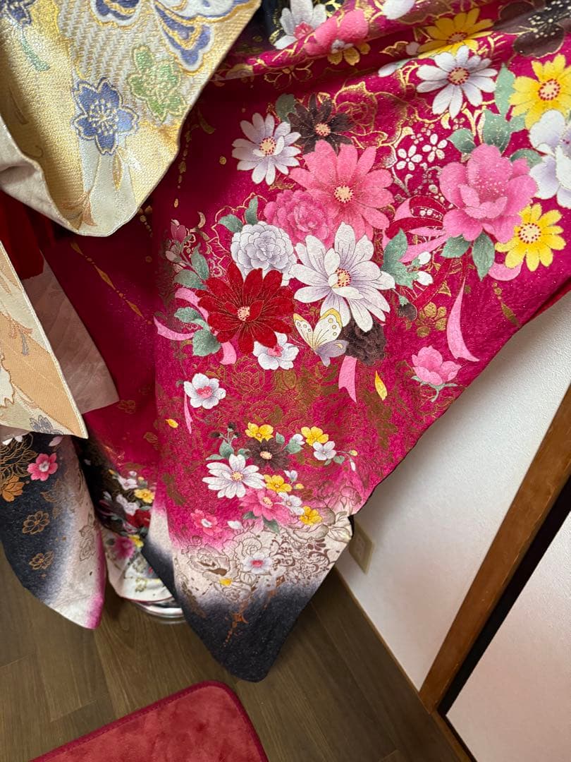 振袖　フルセット　華やか　ふくよかサイズ