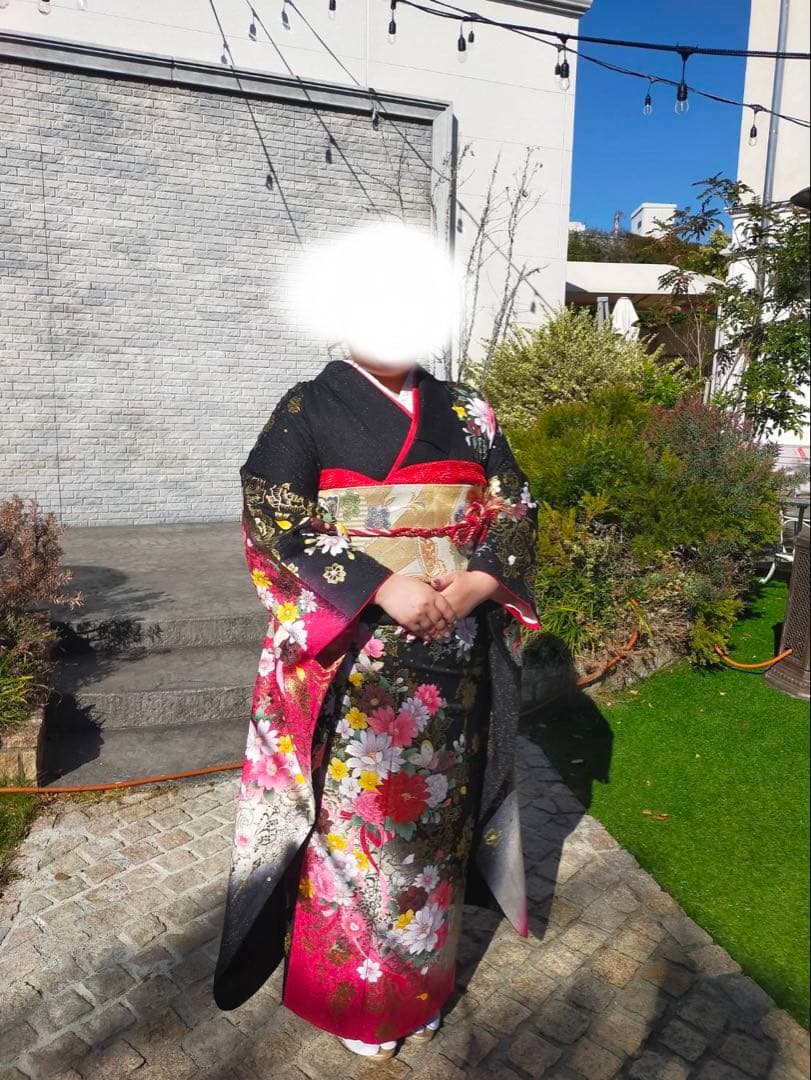 振袖　フルセット　華やか　ふくよかサイズ