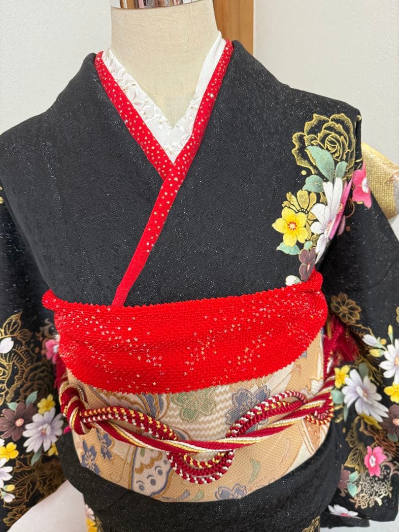 振袖　フルセット　華やか　ふくよかサイズ