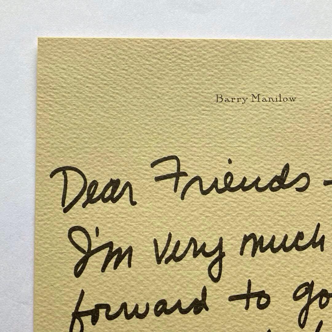 BARRY MANILOW　バリー マニロウ　サイン　【希少】