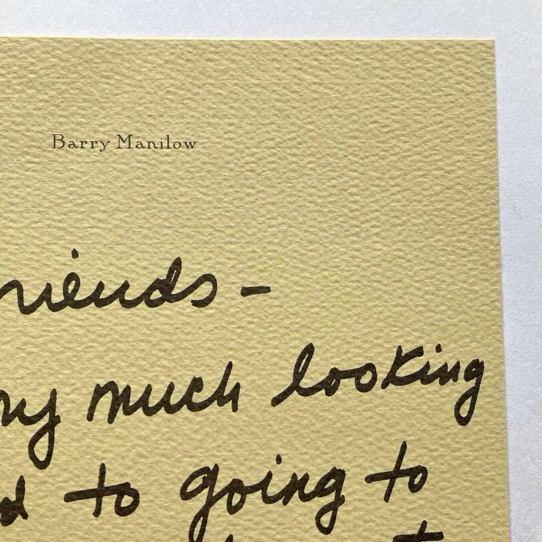 BARRY MANILOW　バリー マニロウ　サイン　【希少】