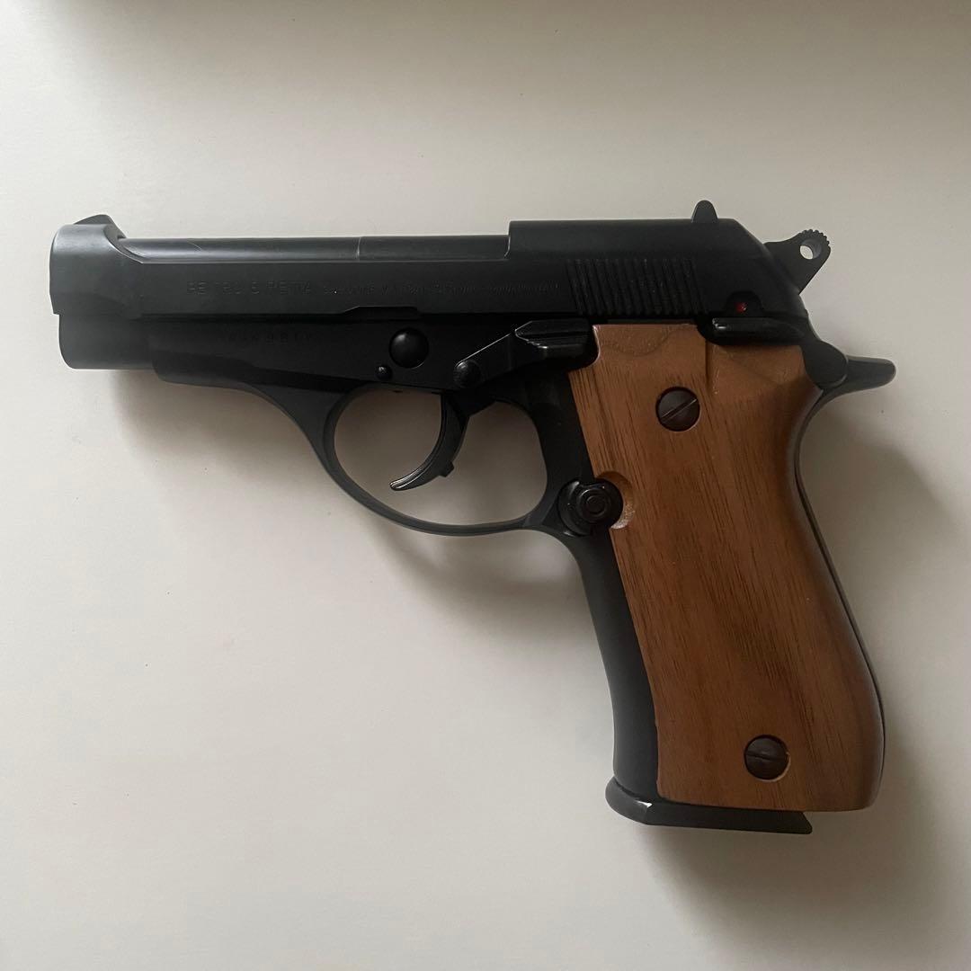 ［送料込］マルシン　モデルガン　M84 マットブラック　木製グリップ仕様