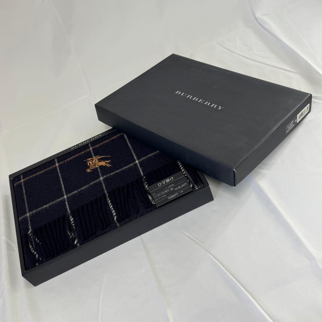 BURBERRY バーバリー ひざ掛け ブランケット ネイビー チェック柄