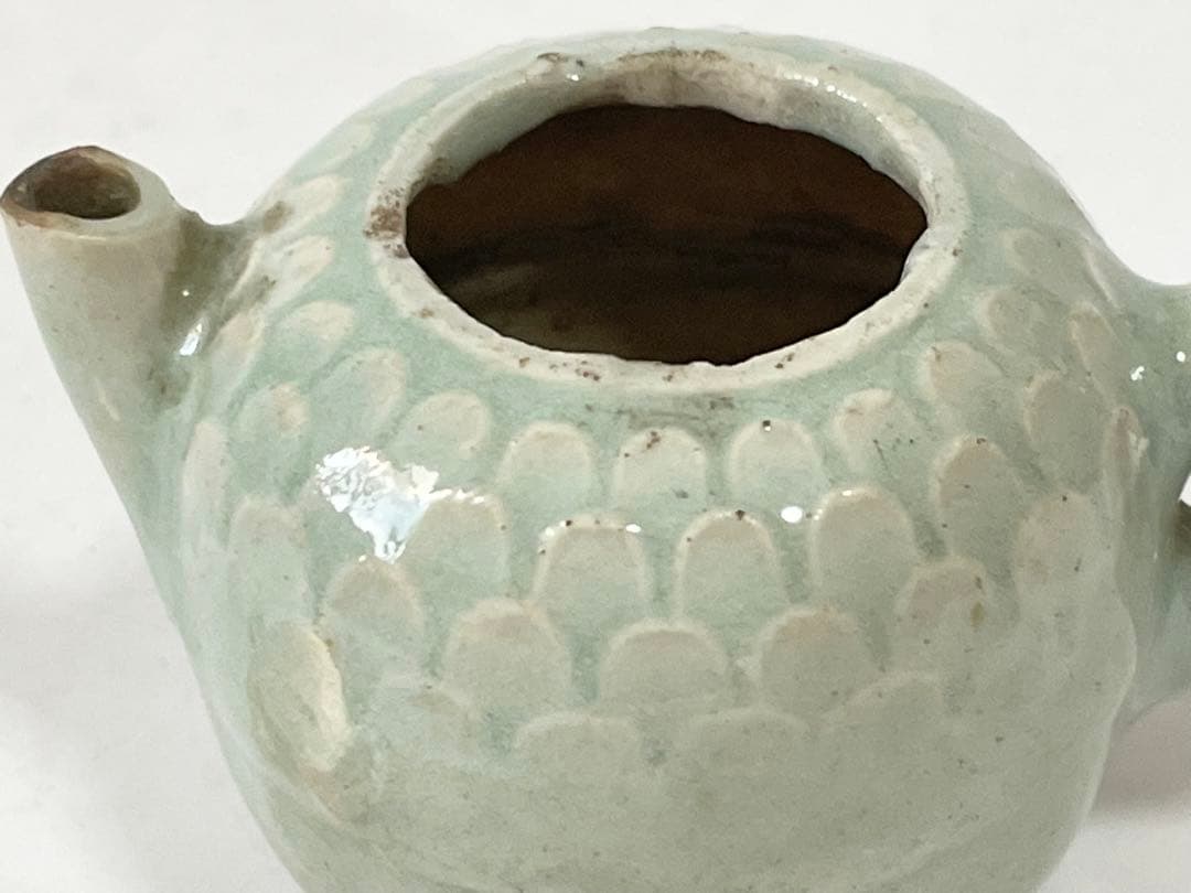 骨董　アンティーク　中国古陶磁　青白磁　影青　水滴　茶入　書道具　見立て茶入