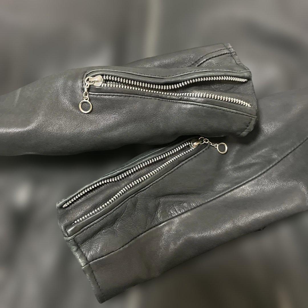 アヴィレックス ラムレザージャケット シングル M