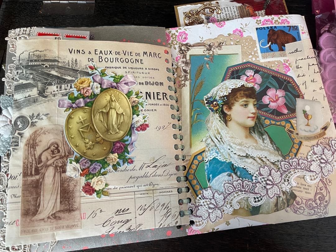 A)聖なるおすそ分けファイル　コラージュ素材　レース